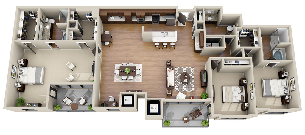 3 Bedroom 2.5 Bath <br>Infinity Suite