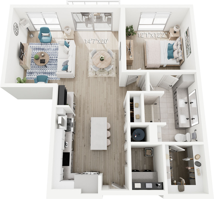 A4 | 1 Bedroom, 1 Bath