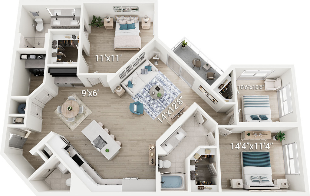 C1 | 3 Bedroom, 2.5 Bath