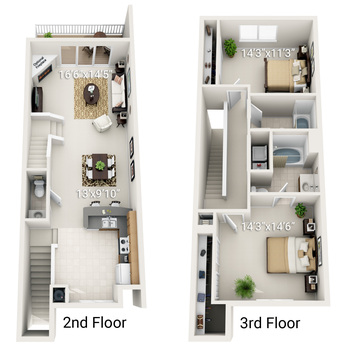 2 Bedroom 2.5 Bath (HD)