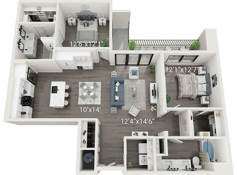 Broadway (B3) | 2 Bedroom, 2 Bath