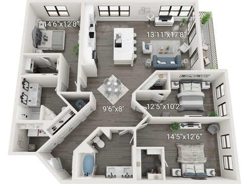 Cumberland (C2) | 3 Bedroom, 2 Bath