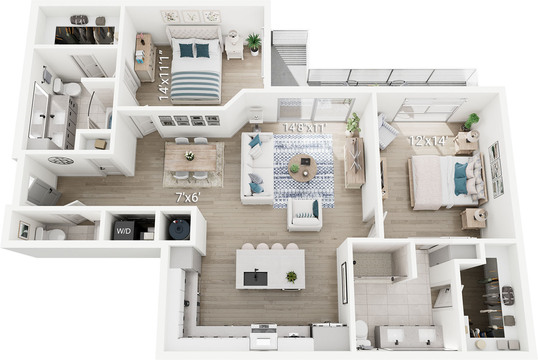 BE1 | 2 Bedroom, 2.5 Bath